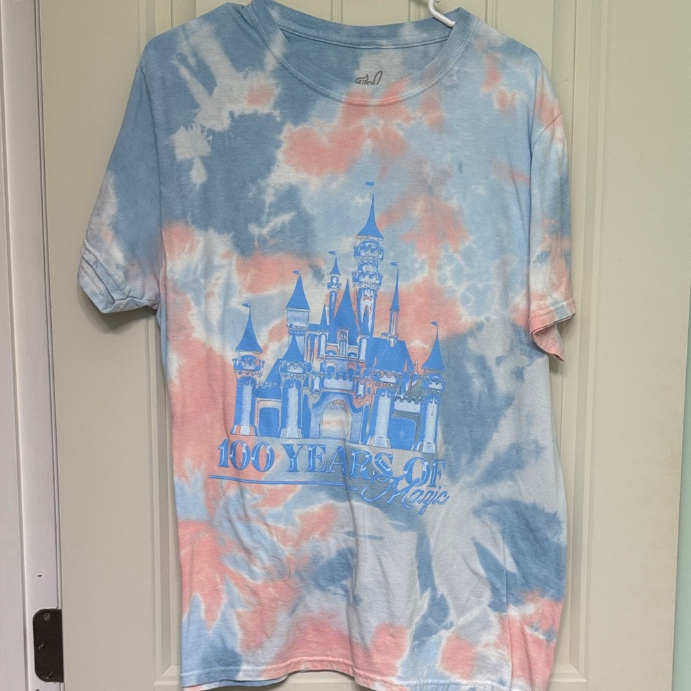 Lost Bros Disney 100 Years of Magic Tie-Dye Castle Graphic T-Shirt